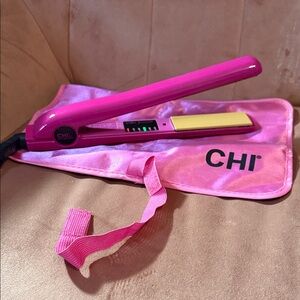 CHI Pink Hair Straightener with Mat